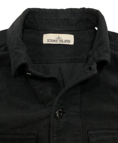 STONE ISLAND（ストーンアイランド）STONE ISLAND (ストーンアイランド) モールスキンシャツ / moleskin overshirt ブラック サイズ:Sの古着・服飾アイテム