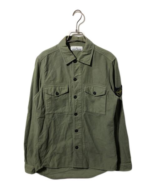 STONE ISLAND（ストーンアイランド）STONE ISLAND (ストーンアイランド) モールスキンシャツ / moleskin overshirt グリーン サイズ:Sの古着・服飾アイテム