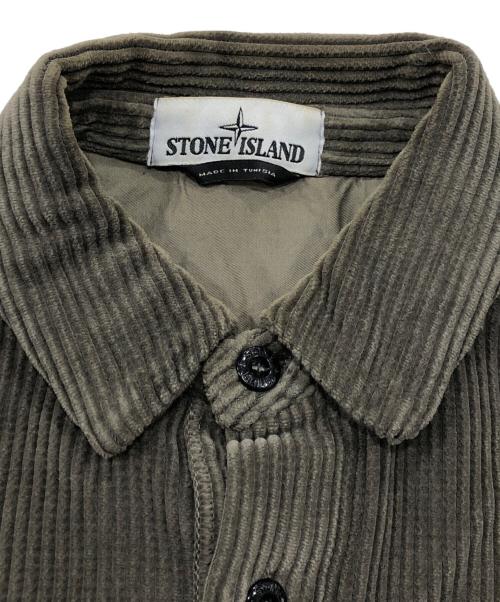 STONE ISLAND（ストーンアイランド）STONE ISLAND (ストーンアイランド) コーデュロイシャツ / Corduroy Logo Shirt ブラウン サイズ:Sの古着・服飾アイテム