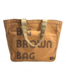 PORTER×BROWN by 2-tacs（ポーター×ブラウンバイツータックス）の古着「BIG BROWN BAG / ビッグブラウンバッグ」｜ブラウン