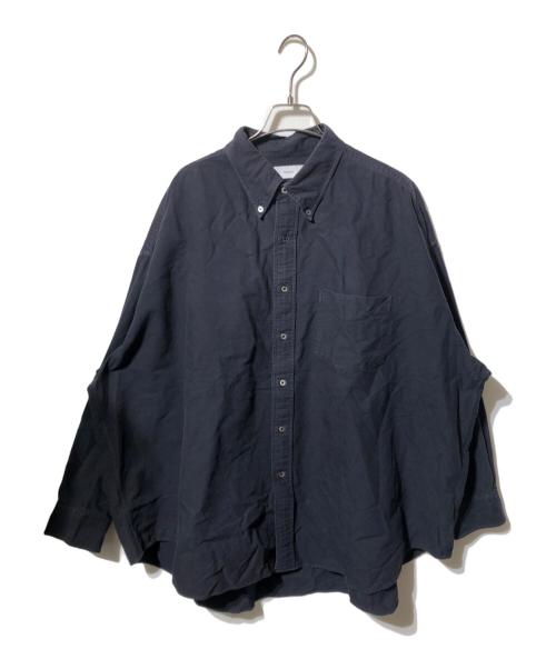 Graphpaper（グラフペーパー）Graphpaper (グラフペーパー) Oxford Oversized B.D Shirt（オックスフォード　オーバーサイズ　ボタンダウン　シャツ） ブラック サイズ:FREEの古着・服飾アイテム