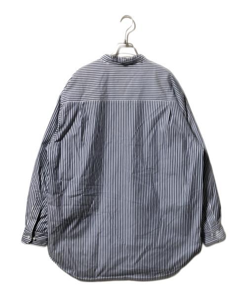 miffew（ミフュー）miffew (ミフュー) ロングダウンシャツ ホワイト×ネイビー サイズ:3の古着・服飾アイテム