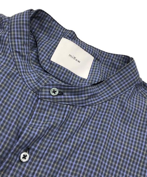 miffew（ミフュー）miffew (ミフュー) ロングダウンシャツ/BLUE CHECK（ブルー　チェック） ネイビー サイズ:3の古着・服飾アイテム