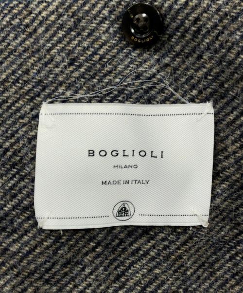 BOGLIOLI（ボリオリ）BOGLIOLI (ボリオリ) ウールシルクヘリンボーン2Ｂテーラードジャケット グレー サイズ:48の古着・服飾アイテム