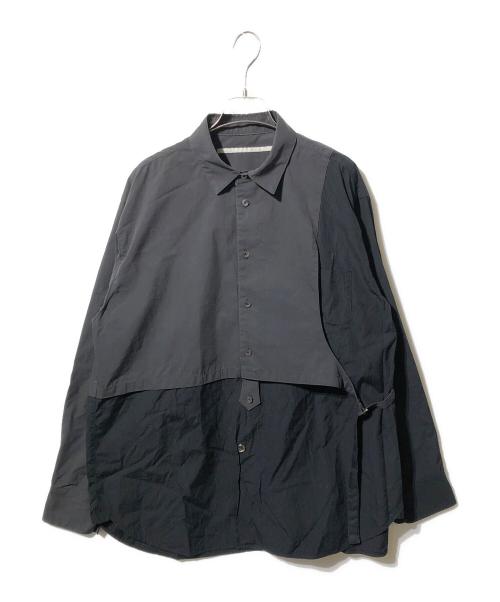 Tamme（タム）Tamme (タム) レイヤードロングシャツ ブラック サイズ:SIZE Lの古着・服飾アイテム