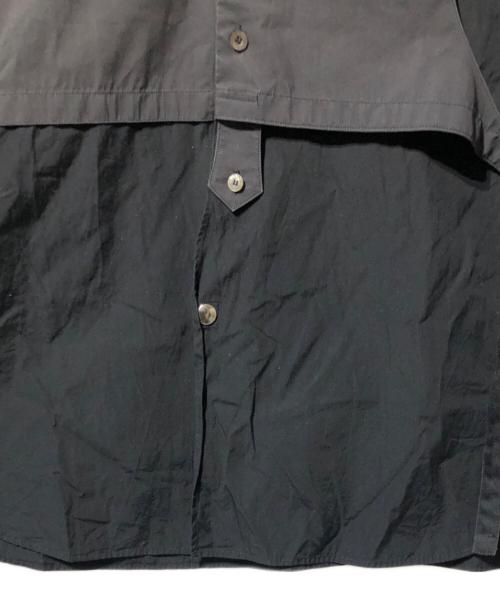 Tamme（タム）Tamme (タム) レイヤードロングシャツ ブラック サイズ:SIZE Lの古着・服飾アイテム