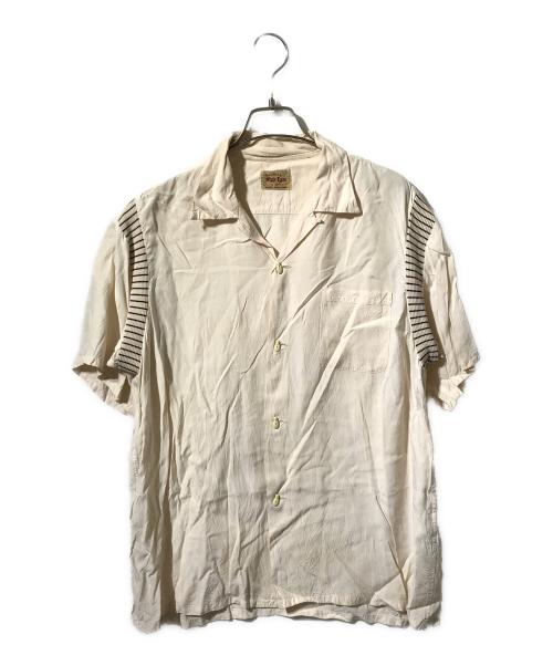 STYLE EYES（スタイルアイズ）STYLE EYES (スタイルアイズ) レーヨンオープンカラーシャツ ベージュ サイズ:SIZE Lの古着・服飾アイテム