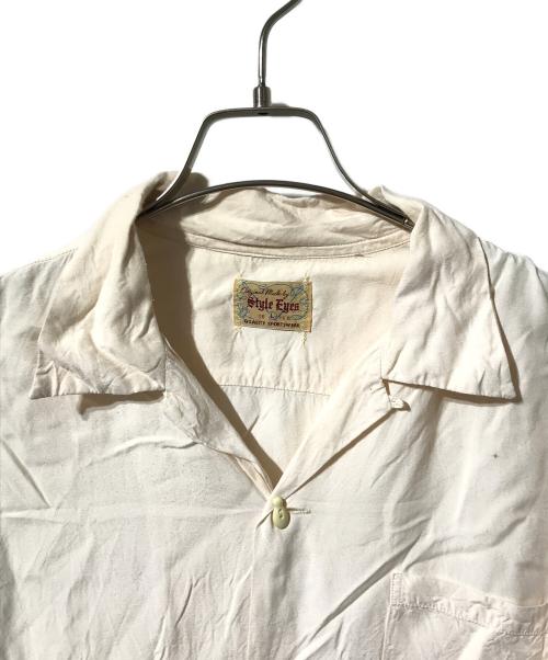 STYLE EYES（スタイルアイズ）STYLE EYES (スタイルアイズ) レーヨンオープンカラーシャツ ベージュ サイズ:SIZE Lの古着・服飾アイテム