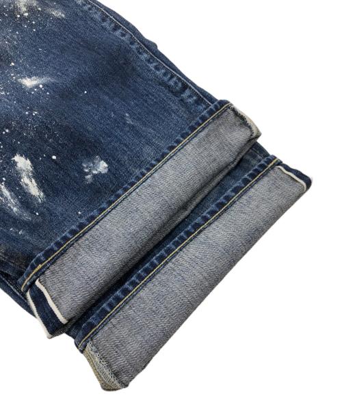 J.S HOMESTEAD（ジャーナルスタンダード ホームステッド）J.S HOMESTEAD (ジャーナルスタンダード ホームステッド) ペイント ヴィンテージ加工 エイジング ワイド デニム パンツ インディゴ サイズ:Lの古着・服飾アイテム