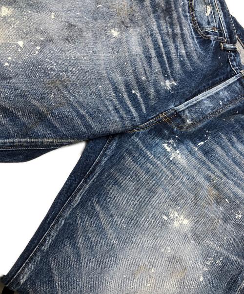 J.S HOMESTEAD（ジャーナルスタンダード ホームステッド）J.S HOMESTEAD (ジャーナルスタンダード ホームステッド) ペイント ヴィンテージ加工 エイジング ワイド デニム パンツ インディゴ サイズ:Lの古着・服飾アイテム