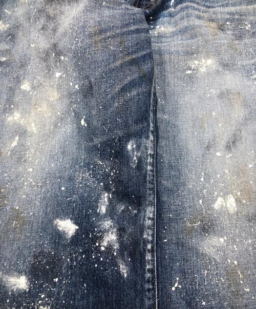 J.S HOMESTEAD（ジャーナルスタンダード ホームステッド）J.S HOMESTEAD (ジャーナルスタンダード ホームステッド) ペイント ヴィンテージ加工 エイジング ワイド デニム パンツ インディゴ サイズ:Lの古着・服飾アイテム