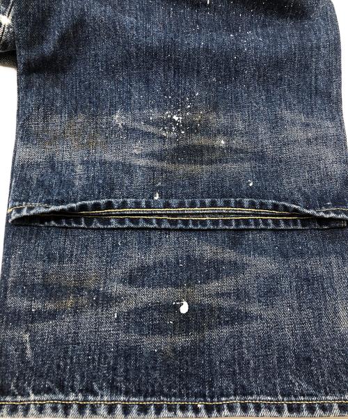 J.S HOMESTEAD（ジャーナルスタンダード ホームステッド）J.S HOMESTEAD (ジャーナルスタンダード ホームステッド) ペイント ヴィンテージ加工 エイジング ワイド デニム パンツ インディゴ サイズ:Lの古着・服飾アイテム