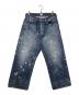 J.S HOMESTEAD（ジャーナルスタンダード ホームステッド）の古着「ペイント ヴィンテージ加工 エイジング ワイド デニム パンツ」｜インディゴ