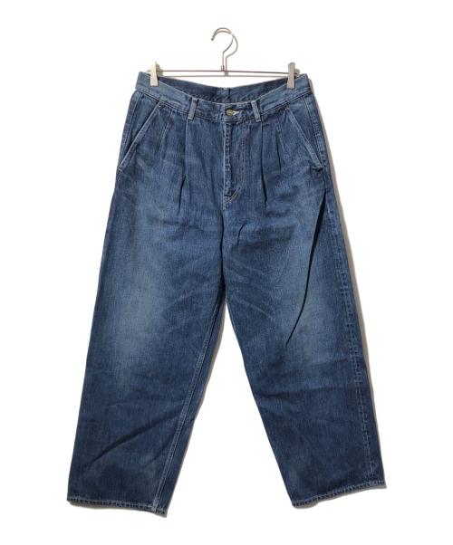 Graphpaper（グラフペーパー）Graphpaper (グラフペーパー) Selvage Denim TwoTuck Pants（セルヴィッジ　デニム　ツータック　パンツ） インディゴ サイズ:2の古着・服飾アイテム