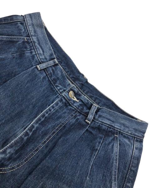 Graphpaper（グラフペーパー）Graphpaper (グラフペーパー) Selvage Denim TwoTuck Pants（セルヴィッジ　デニム　ツータック　パンツ） インディゴ サイズ:2の古着・服飾アイテム