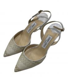 JIMMY CHOO（ジミーチュウ）の古着「ストラップサンダル/ハイヒール」｜アイボリー