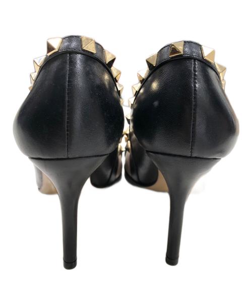 VALENTINO（ヴァレンティノ）VALENTINO (ヴァレンティノ) レザースタッズパンプス ブラック サイズ:36 1/2の古着・服飾アイテム