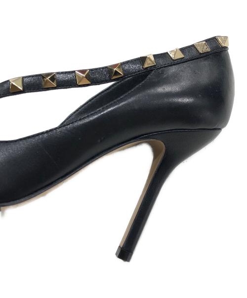 VALENTINO（ヴァレンティノ）VALENTINO (ヴァレンティノ) レザースタッズパンプス ブラック サイズ:36 1/2の古着・服飾アイテム