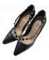 VALENTINO（ヴァレンティノ）の古着「レザースタッズパンプス」｜ブラック