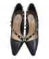 VALENTINO (ヴァレンティノ) レザースタッズパンプス ブラック サイズ:36 1/2：12000円