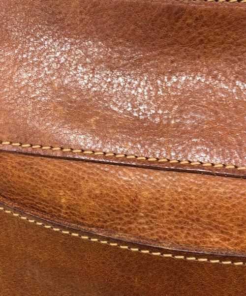 genten（ゲンテン）genten (ゲンテン) レザーショルダーバッグ ブラウンの古着・服飾アイテム