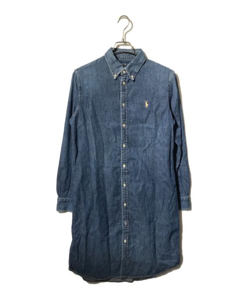 RALPH LAUREN（ラルフローレン）RALPH LAUREN (ラルフローレン) デニムシャツワンピース/長袖ワンピース インディゴ サイズ:Lの古着・服飾アイテム