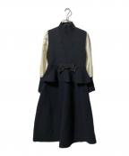 M'S GRACYエムズグレイシー）の古着「切替ニットワンピース」｜ブラック