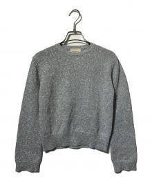 UNITED ARROWS（ユナイテッドアローズ）の古着「ラメ クルーネック ニット/薄手ニット」｜グレー