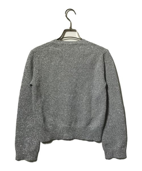 UNITED ARROWS（ユナイテッドアローズ）UNITED ARROWS (ユナイテッドアローズ) ラメ クルーネック ニット/薄手ニット グレー サイズ:表記なしの古着・服飾アイテム