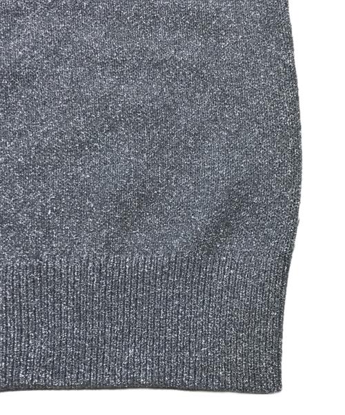 UNITED ARROWS（ユナイテッドアローズ）UNITED ARROWS (ユナイテッドアローズ) ラメ クルーネック ニット/薄手ニット グレー サイズ:表記なしの古着・服飾アイテム