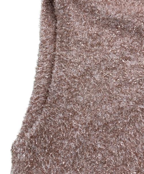 UNITED ARROWS（ユナイテッドアローズ）UNITED ARROWS (ユナイテッドアローズ) グリッターラメ ノースリーブ ニットベスト ピンク サイズ:表記なしの古着・服飾アイテム