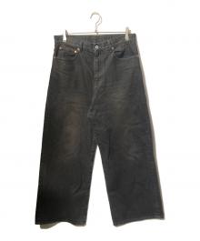 JOURNAL STANDARD（ジャーナルスタンダード）の古着「デニムキャノン 5ポケット フェードダイデニムパンツ」｜ブラック