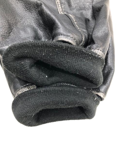 MAISON SPECIAL（メゾンスペシャル）MAISON SPECIAL (メゾンスペシャル) Hand Rub-Off Buffalo Leather Prime-Over Boa Collar G-1 Jacket ブラック サイズ:1の古着・服飾アイテム
