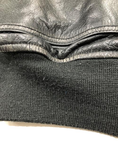 MAISON SPECIAL（メゾンスペシャル）MAISON SPECIAL (メゾンスペシャル) Hand Rub-Off Buffalo Leather Prime-Over Boa Collar G-1 Jacket ブラック サイズ:1の古着・服飾アイテム