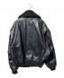MAISON SPECIAL (メゾンスペシャル) Hand Rub-Off Buffalo Leather Prime-Over Boa Collar G-1 Jacket ブラック サイズ:1：30000円