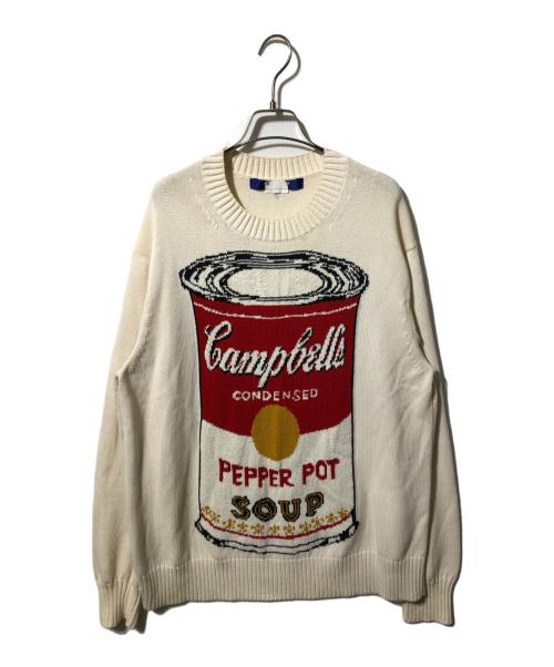 COMME des GARCONS JUNYA WATANABE MAN（コム デ ギャルソン ジュンヤ ワタナベ マン）COMME des GARCONS JUNYA WATANABE MAN (コム デ ギャルソン ジュンヤ ワタナベ マン) ANDY WARHOL KNIT ベージュ サイズ:Sの古着・服飾アイテム