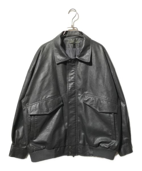 CLEL（クレイル）CLEL (クレイル) ヴィンテージデザイン合皮ブルゾン／フェイクレザージャケット ブラック サイズ:Sの古着・服飾アイテム