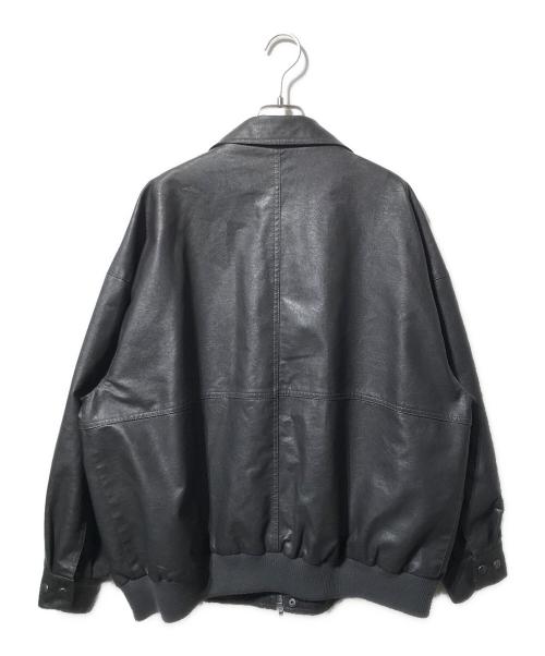 CLEL（クレイル）CLEL (クレイル) ヴィンテージデザイン合皮ブルゾン／フェイクレザージャケット ブラック サイズ:Sの古着・服飾アイテム