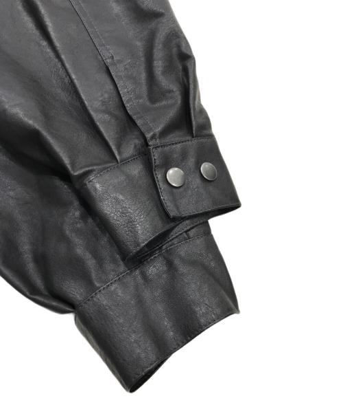 CLEL（クレイル）CLEL (クレイル) ヴィンテージデザイン合皮ブルゾン／フェイクレザージャケット ブラック サイズ:Sの古着・服飾アイテム