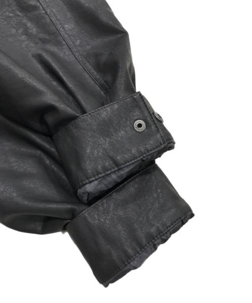 CLEL（クレイル）CLEL (クレイル) ヴィンテージデザイン合皮ブルゾン／フェイクレザージャケット ブラック サイズ:Sの古着・服飾アイテム