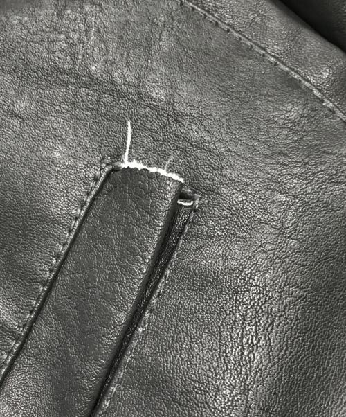 CLEL（クレイル）CLEL (クレイル) ヴィンテージデザイン合皮ブルゾン／フェイクレザージャケット ブラック サイズ:Sの古着・服飾アイテム