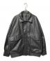CLEL（クレイル）の古着「ヴィンテージデザイン合皮ブルゾン／フェイクレザージャケット」｜ブラック