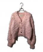 THE TOEザ・トゥー）の古着「シャギーニットカーディガン」｜ピンク