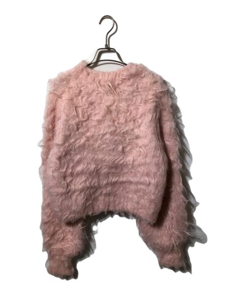 THE TOE（ザ・トゥー）the toe (ザ・トゥー) シャギーニットカーディガン ピンク サイズ:Mの古着・服飾アイテム
