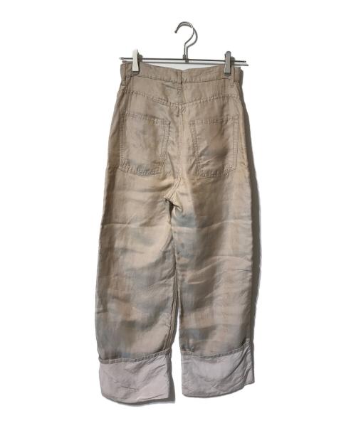 beautiful people（ビューティフルピープル）beautiful people (ビューティフルピープル) ロールアップパンツ/シルクパンツ グレー サイズ:36の古着・服飾アイテム