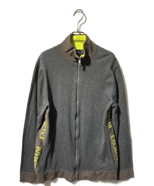 ARMANI EXCHANGE（アルマーニ エクスチェンジ）ARMANI EXCHANGE (アルマーニ エクスチェンジ) ニットジャケット/ジップジャケット グレー サイズ:Ｌの古着・服飾アイテム