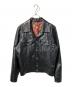 Paul Smith（ポールスミス）の古着「裏地総柄レザージャケット」｜ブラック