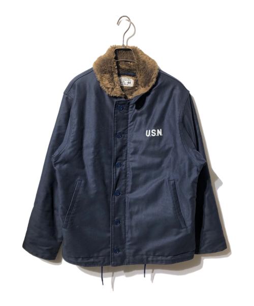HOUSTON（ヒューストン）HOUSTON (ヒューストン) N-1デッキジャケット ネイビー サイズ:44の古着・服飾アイテム