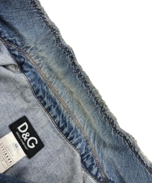 D&G DOLCE & GABBANA（ディーアンドジー ドルチェ＆ガッバーナ）D&G DOLCE & GABBANA (ディーアンドジー ドルチェ＆ガッバーナ) バックワッペンデニムジャケット インディゴ サイズ:XLの古着・服飾アイテム