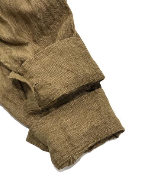 ETRE TOKYO（エトレトウキョウ）ETRE TOKYO (エトレトウキョウ) 2WAYシルエットリネンシャツ/長袖シャツ ブラウン サイズ:5Ｌの古着・服飾アイテム